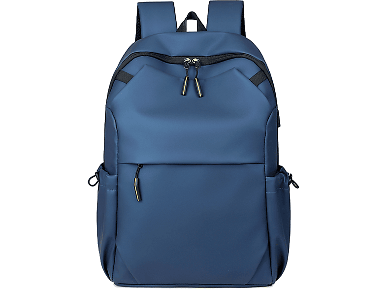 Mochila para portátil - Dam Electronics DMAS0161C30, Para portátiles 15.6", Carga USB, Azul