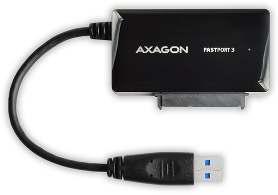 Fekete Axagon FastPort 3 USB adapter.