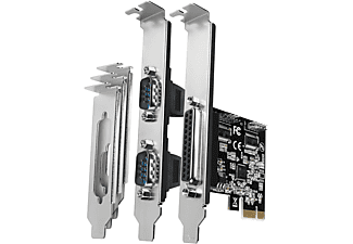 AXAGON PCIe x1 DB25 párhuzamos port és 2x RS-232 soros port vezérlő kártya, ASIX AX99100 chip (PCEA-PSN)