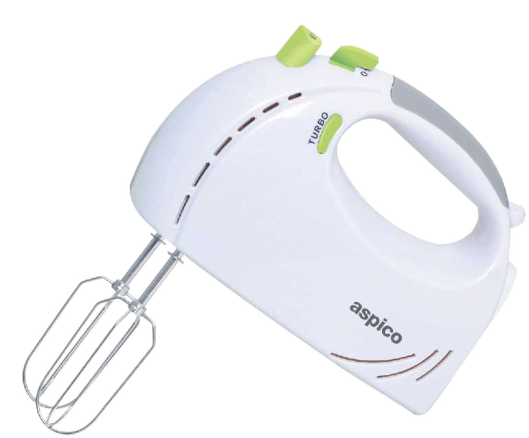 ASPICO KM1000 kézi mixer, 300W, 5 sebességfokozattal, habverővel, dagasztószárral
