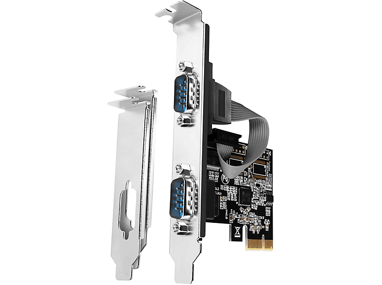 AXAGON PCIe x1 sorosport vezérlő kártya, 2x RS-232 DB9 port, ASIX AX99100 chip (PCEA-S2N)