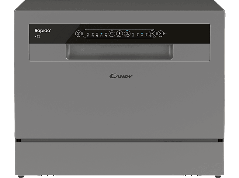 Candy Rapido' CP 6E51LS, 6 servicios, 5 programas, 45 cm, Media carga, Silver
