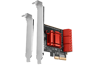 AXAGON PCIe x2 hatcsatornás SATA 3.0 vezérlő kártya, 6x SATA-III 6Gb/s port (PCES-SA6)