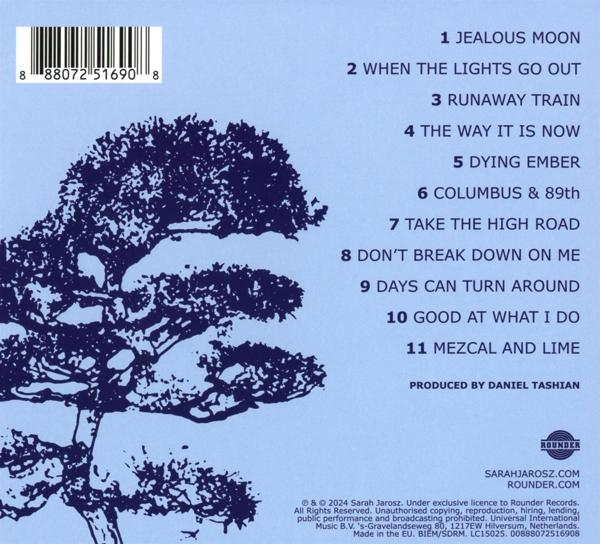 Albumcover mit Songtiteln und Baum.