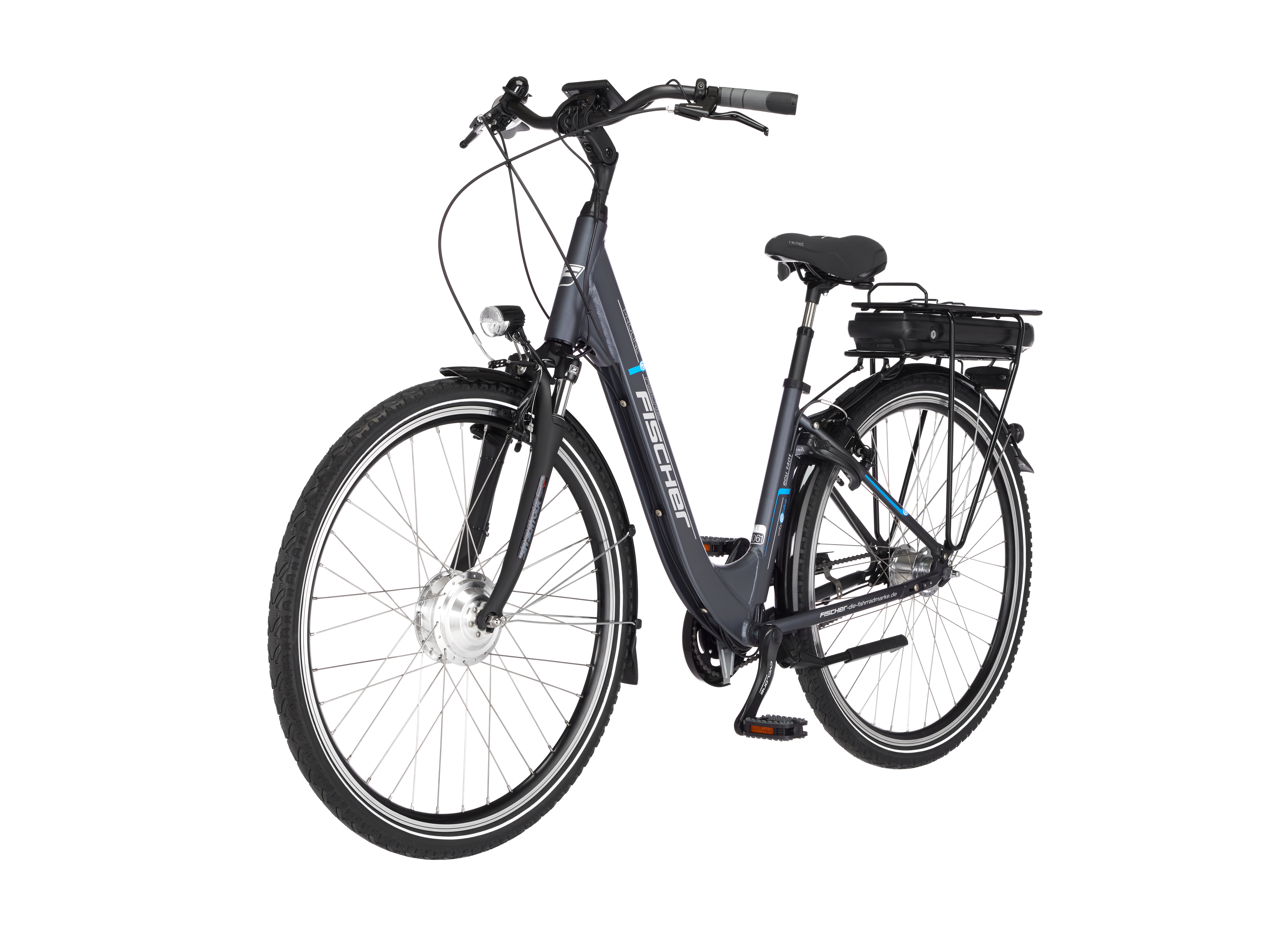 FISCHER CITA ECU 1401 Citybike (Laufradgröße: 28 Zoll, Rahmenhöhe: 44 cm, Damen-Rad, 522 Wh, Schwarz matt)