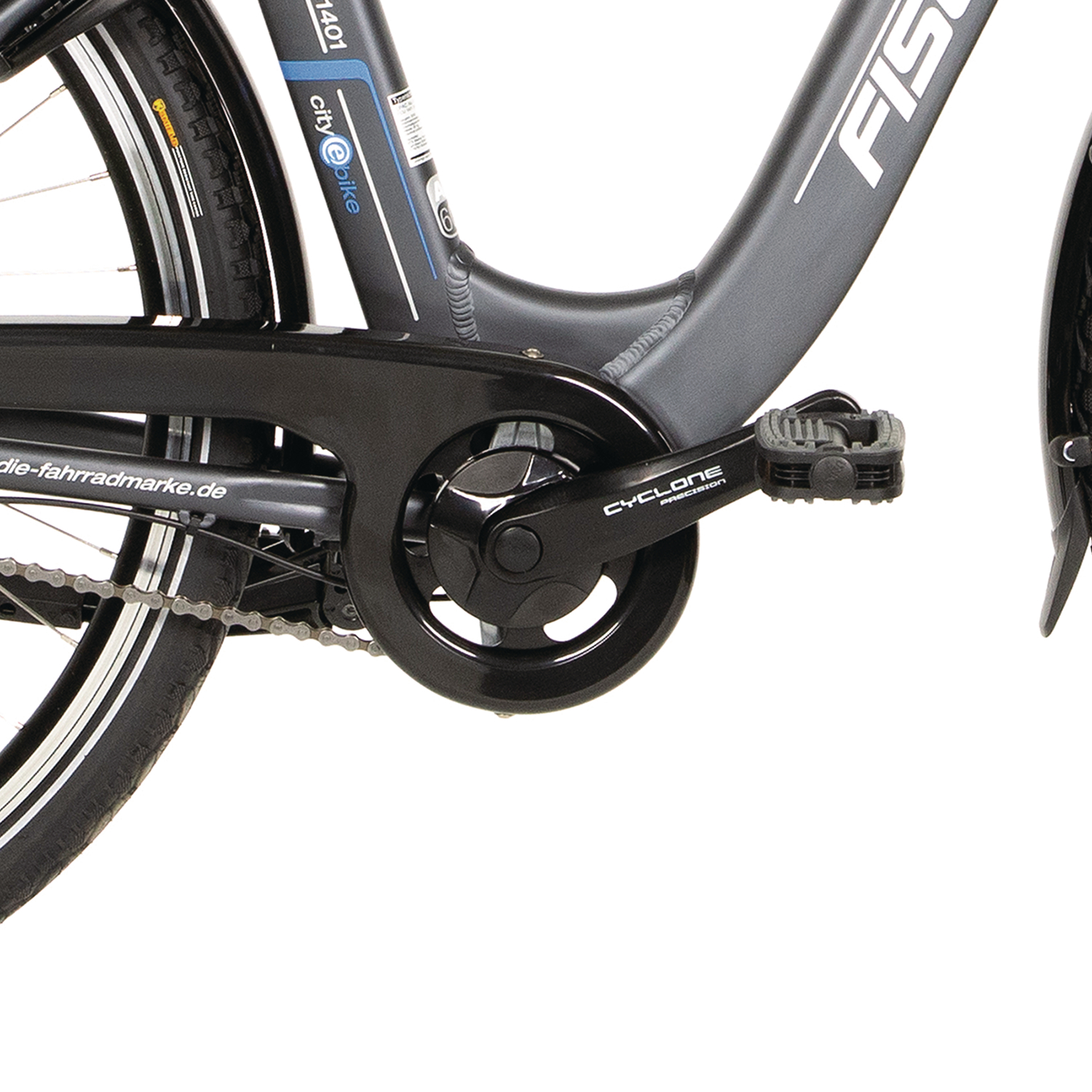 FISCHER CITA ECU 1401 Citybike (Laufradgröße: 28 Zoll, Rahmenhöhe: 44 cm, Damen-Rad, 522 Wh, Schwarz matt)