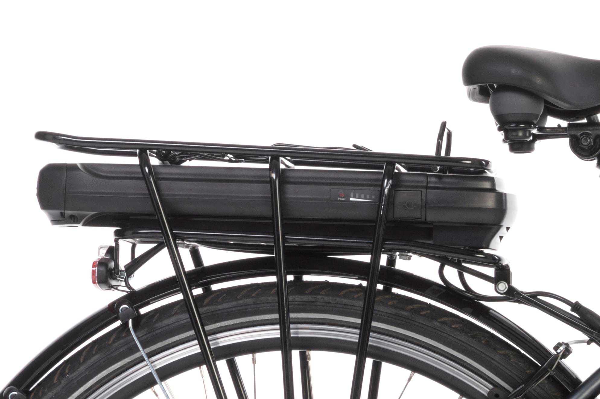 FISCHER CITA ECU 1401 Citybike (Laufradgröße: 28 Zoll, Rahmenhöhe: 44 cm, Damen-Rad, 522 Wh, Schwarz matt)