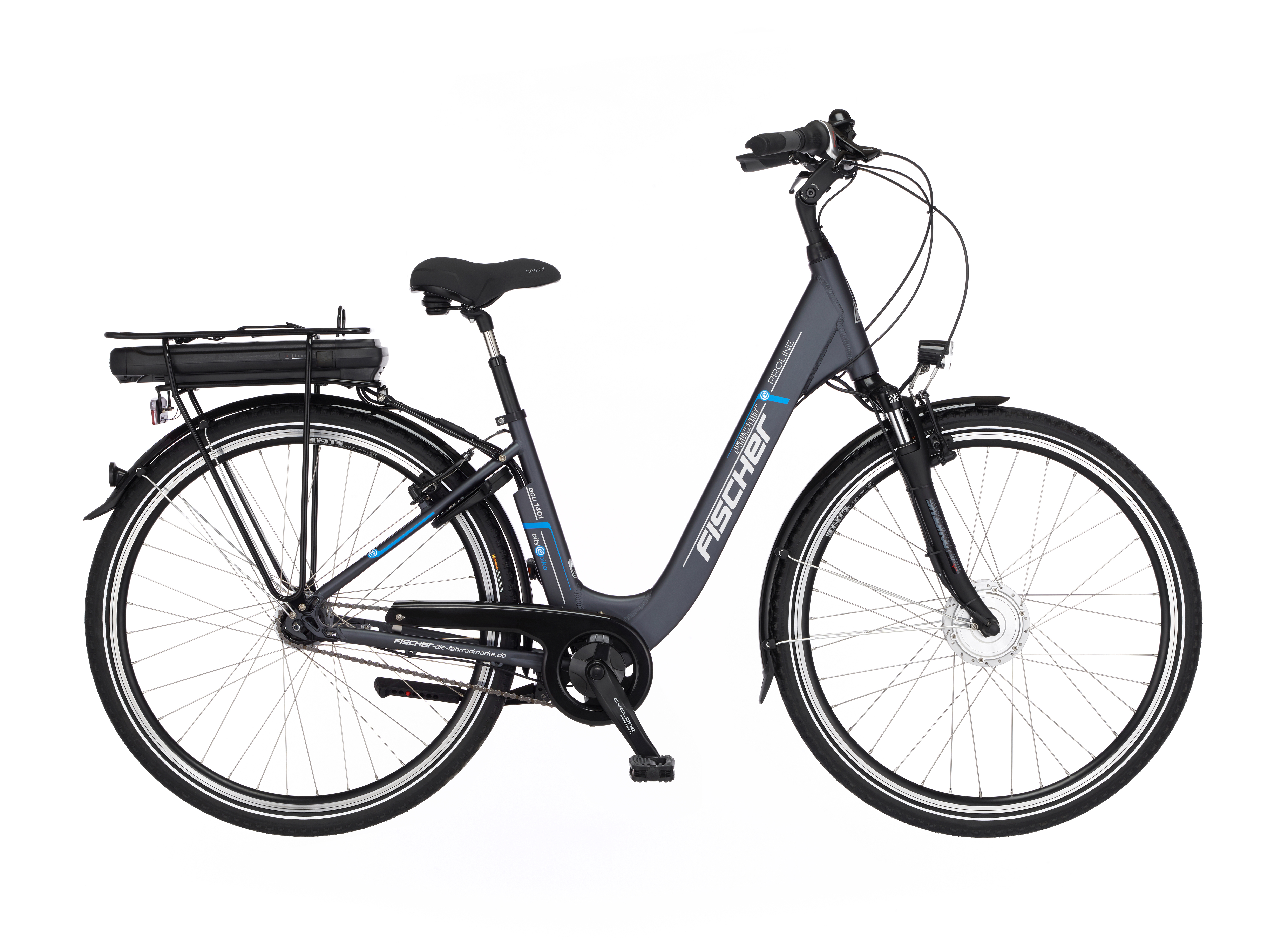 FISCHER CITA ECU 1401 Citybike (Laufradgröße: 28 Zoll, Rahmenhöhe: 44 cm, Damen-Rad, 522 Wh, Schwarz matt)