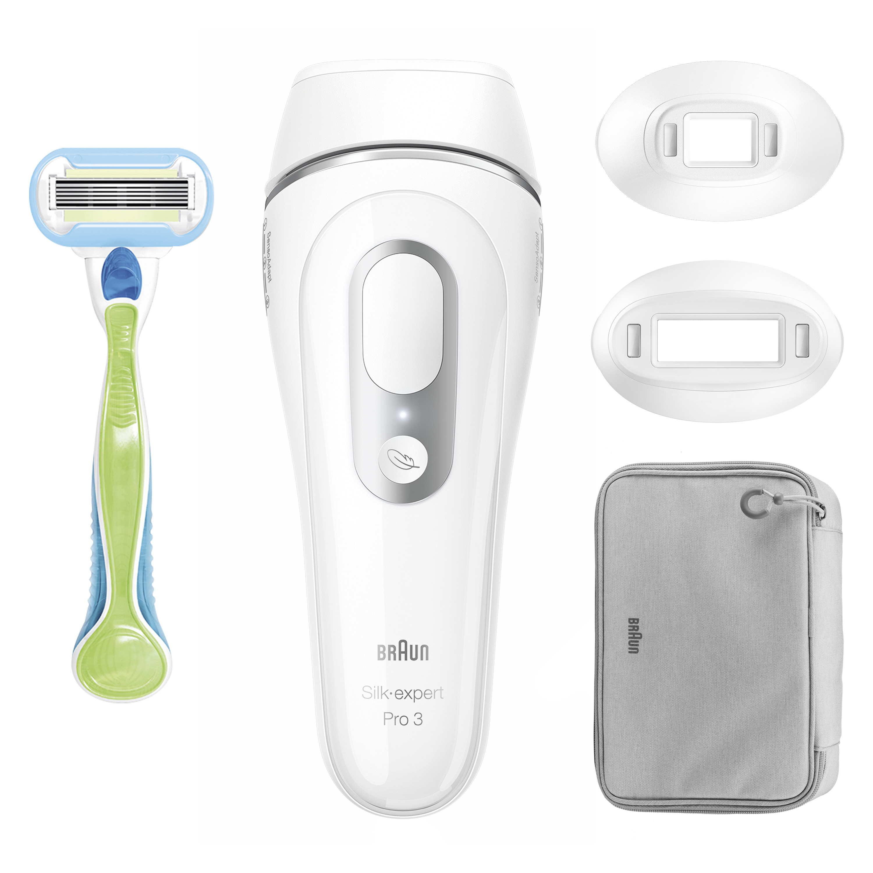 Braun Silk-expert Pro 3 Epilierer, Venus Rasierer und Zubehör.