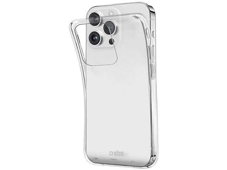 SBS 49420 Skinny Clear Backcover, für Apple iPhone 15 Pro Max, Transparent; Handyhülle