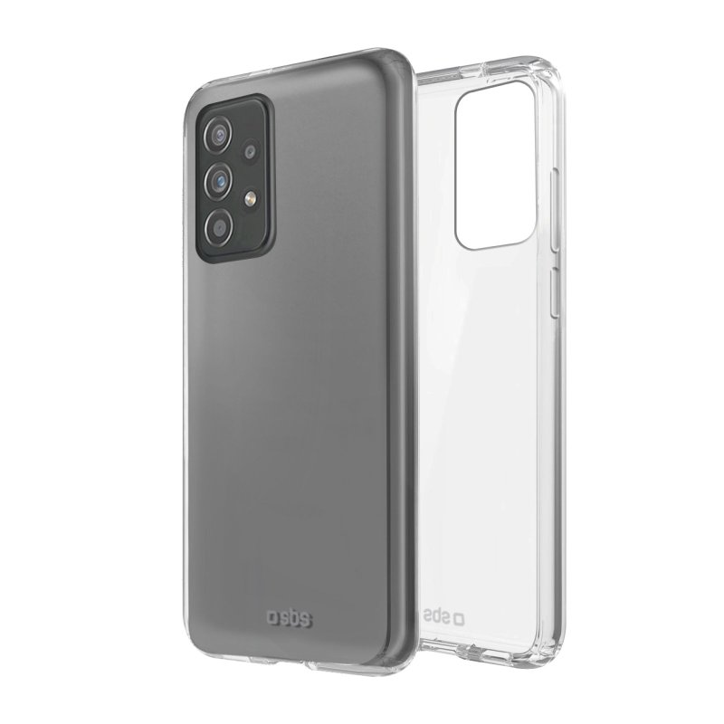 Transparente Handyhülle neben einem Samsung-Telefon.