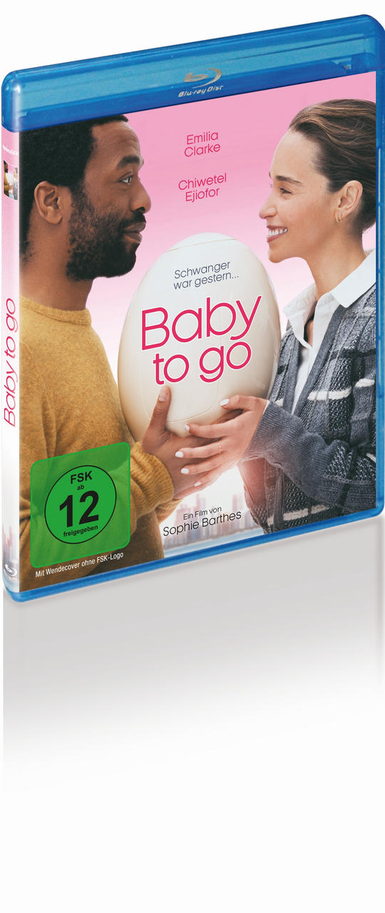 Baby to go Filmcover mit zwei Schauspielern auf weißem Hintergrund.