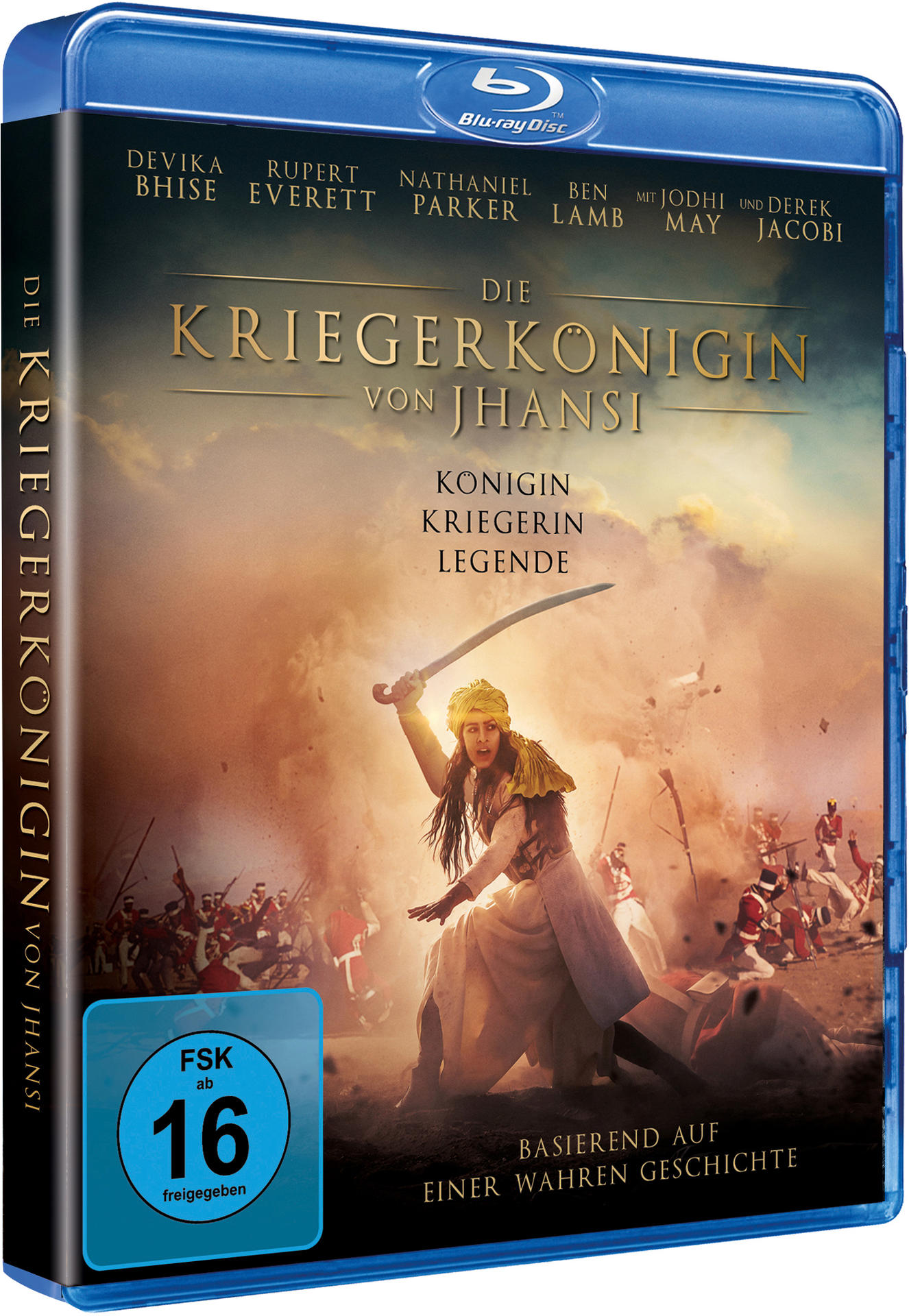 Blu-ray-Cover eines Films mit einer Frau, die ein Schwert in einer Kampfszene hält.