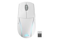 CORSAIR M75 WIRELESS - mouse da gaming, wireless (2,4 GHz SLIPSTREAM o Bluetooth) / cablato, ottico con LED, 26000 dpi, bianco