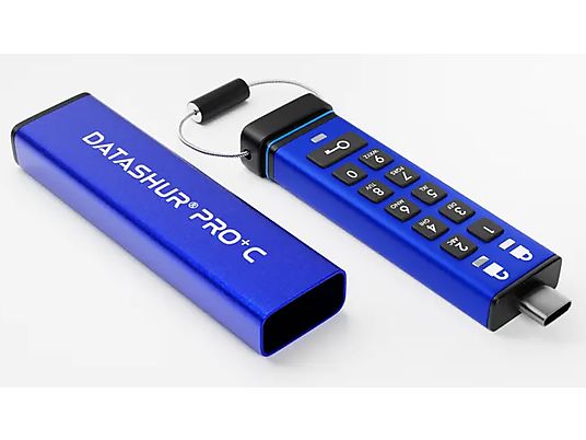 ISTORAGE datAshur Pro+C - USB Stick  (512 GB, Blau)
