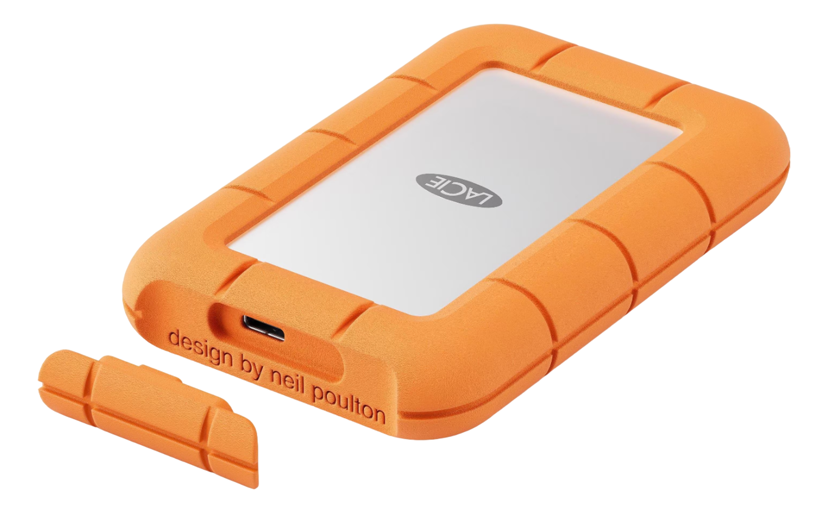 LACIE Rugged Mini - Disque dur (SSD, 500 Go, orange/argent)