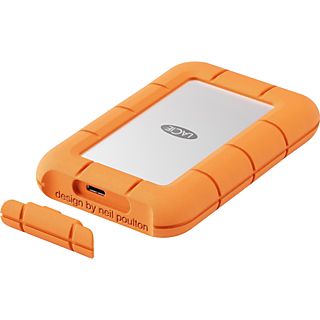 LACIE Rugged Mini - Disque dur (SSD, 1 To, orange/argent)