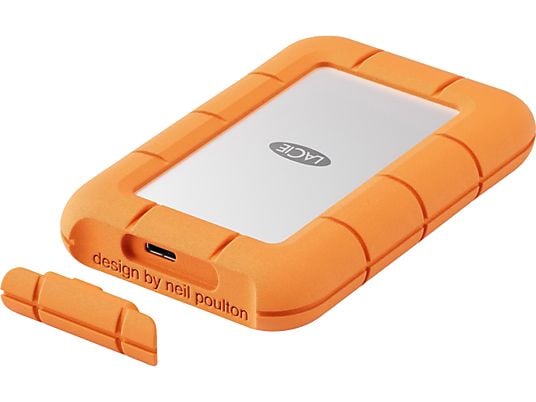 LACIE Rugged Mini - Disque dur (SSD, 1 To, orange/argent)