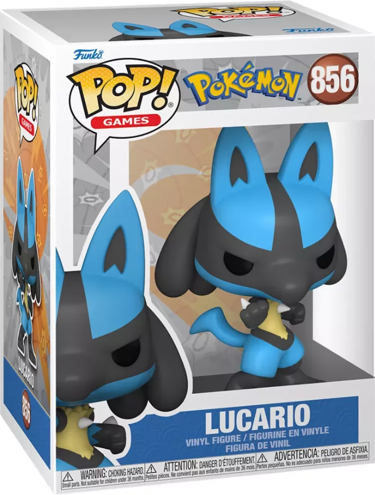 FUNKO POP! Games: Pokémon - Lucario - Sammelfigur (Grau/Blau/Gelb)