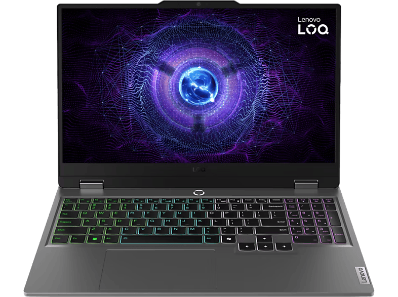 LENOVO LOQ 15IAX9I 83FQ0018HV Szürke Gamer laptop (15,6" FHD/Core i5/16GB/512 GB SSD/ARC A530 4GB/NoOS)