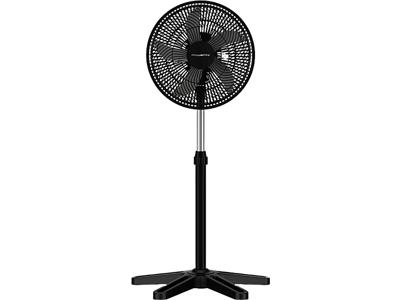 REACONDICIONADO Seminuevo Muy bueno Ventilador de pie - Rowenta Turbo Essential VU3110F0, 40 W, 1.2 m, 35 m³/min, 3 Velocidades, Silencioso, Negro