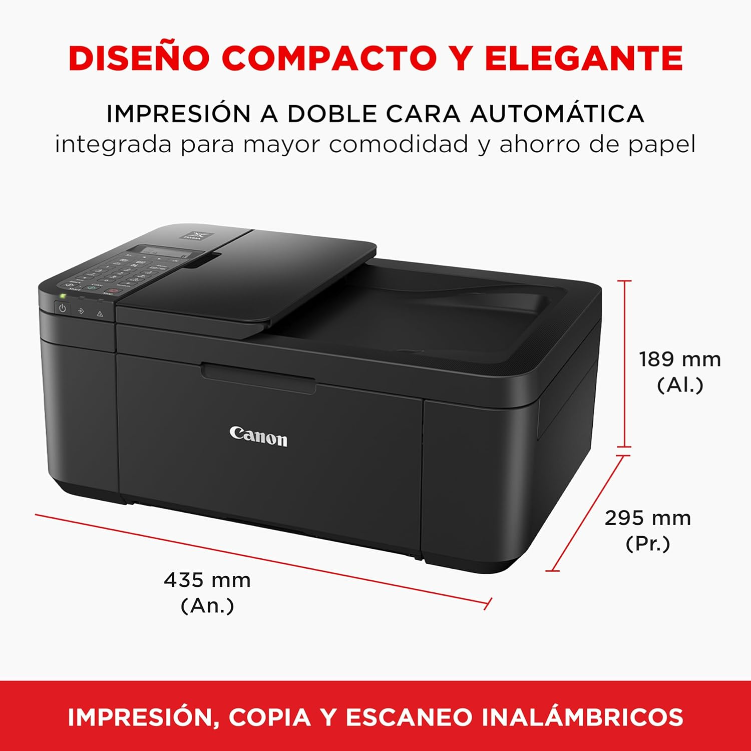 Impresora multifunción - Canon Pixma TR4750i, Inyección de tinta, 8.8 ppm, Escanea y Copia, WiFi, Pixma Print Plant, Negro