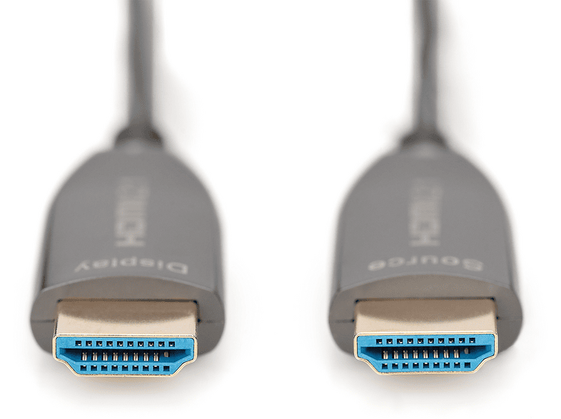 DIGITUS HDMI AOC Hybrid Glasfaserkabel for Business, UHD 8K, 30 m, schwarz; HDMI A M/M----HDMI A M/M — Foto 2 von 2