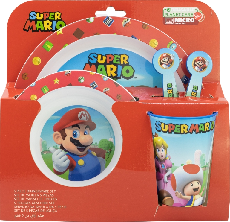 STOR Super Mario (5 pièces) - Set de vaisselle (Multicolore)
