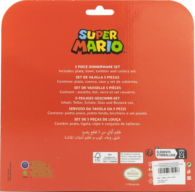 STOR Super Mario (5 pièces) - Set de vaisselle (Multicolore)