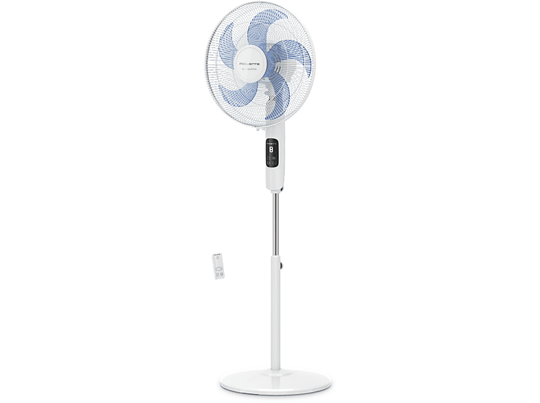 REACONDICIONADO Seminuevo Muy bueno Ventilador de pie - Rowenta Turbo Silence VU5450F0, 32 W, 1.3 m, 50 m³/min, 8 Velocidades, Motor Effitech