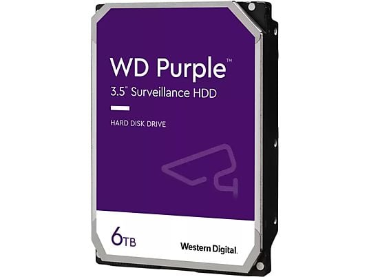WESTERN DIGITAL WD64PURZ - Festplatte (HDD, 6 TB, Violett)
