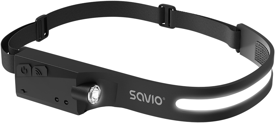 SAVIO FL-02 fejlámpa, IPX4,- fekete