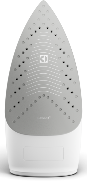 Vas talp, szürke és fehér, Electrolux logóval és lyukakkal. Blissium felirat látható.