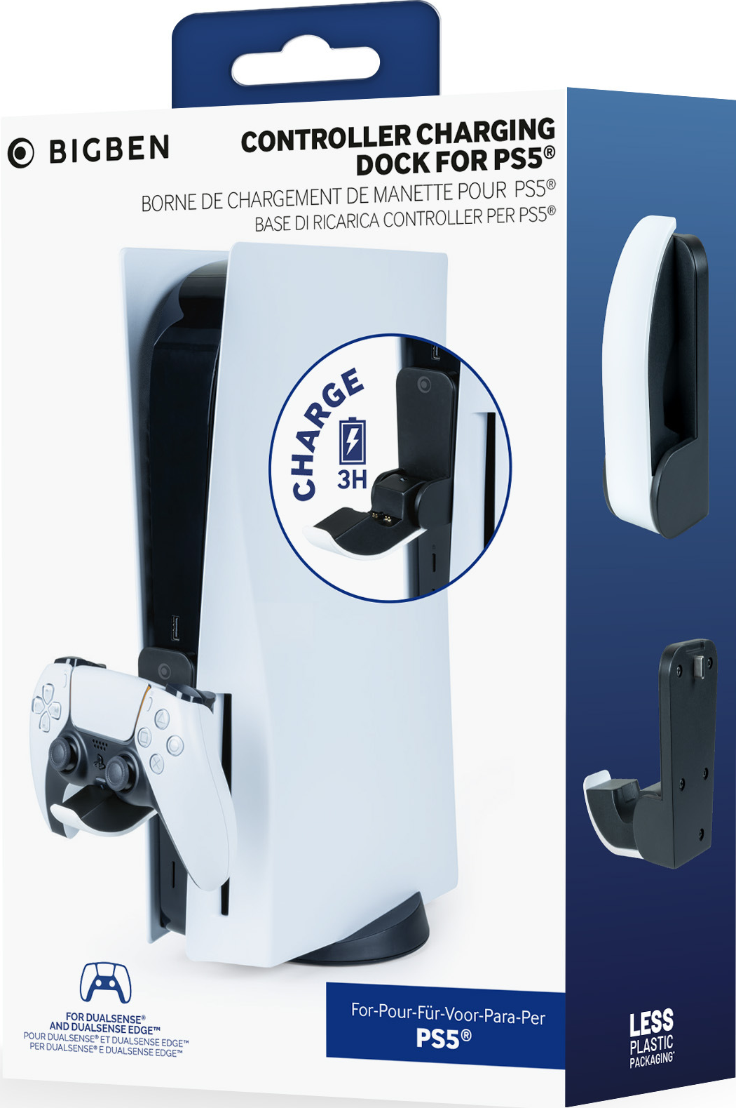 BIG BEN PS5 Controller Charging Dock - Stazione di ricarica (Bianco/Nero)