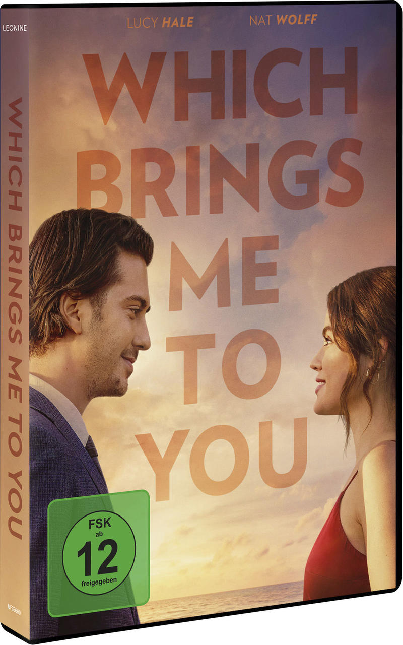 DVD-Hülle. Ein Mann und eine Frau stehen sich gegenüber. Der Titel lautet „Which Brings Me To You“. Freigegeben ab 12 Jahren.