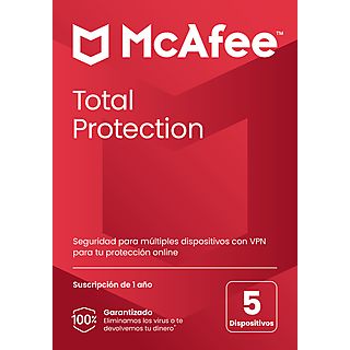 Antivirus - McAfee® Total Protection ES MSH, 5 dispositivos. Suscripción 1 año. (Formato Físico)