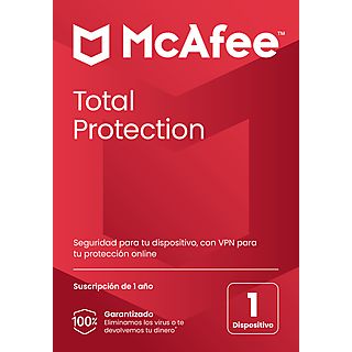 Antivirus - McAfee® Total Protection ES MSH, 1 dispositivo. Suscripción 1 año. (Formato Físico)