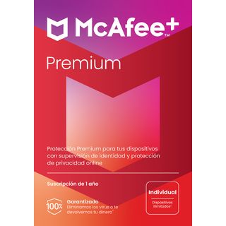 Antivirus - McAfee® Premium Individual ES MSH, dispositivos ilimitados. Suscripción 1 año. (Formato Físico)