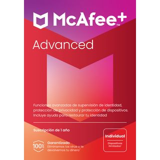 Antivirus - McAfee® Advanced Individual ES MSH, dispositivos ilimitados. Suscripción 1 año. (Formato Físico)