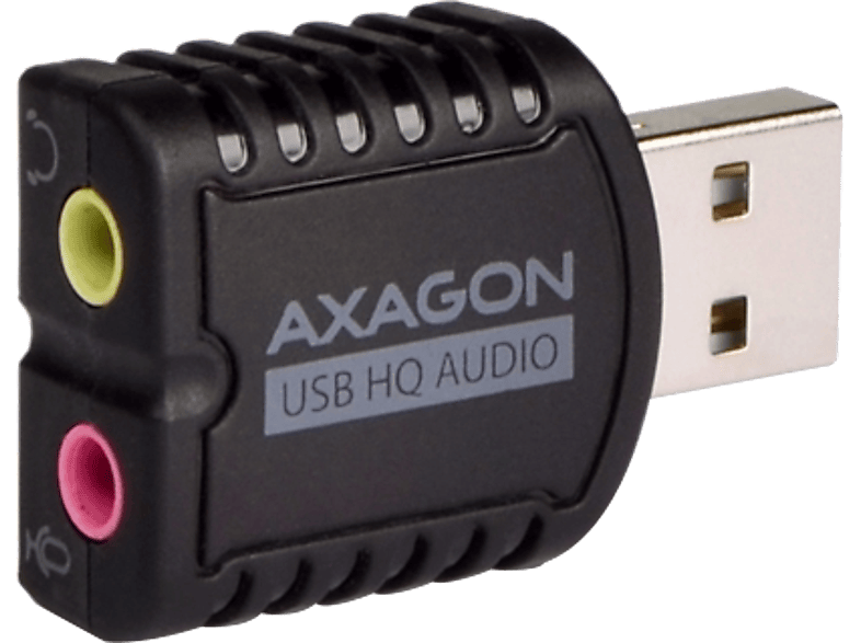 AXAGON USB 2.0 HQ Audio külső hangkártya, 2x 3,5mm sztereó jack, mikrofon bemenet, audio kimenet (ADA-17)