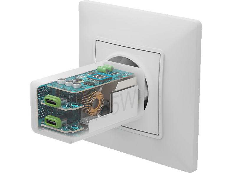 HAMA USB-C / GaN Mini-Ladegerät Universal, Weiß