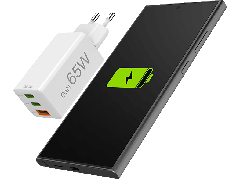 Thumbnail - HAMA USB-C / USB-A Mini-Ladegerät Universal, Weiß