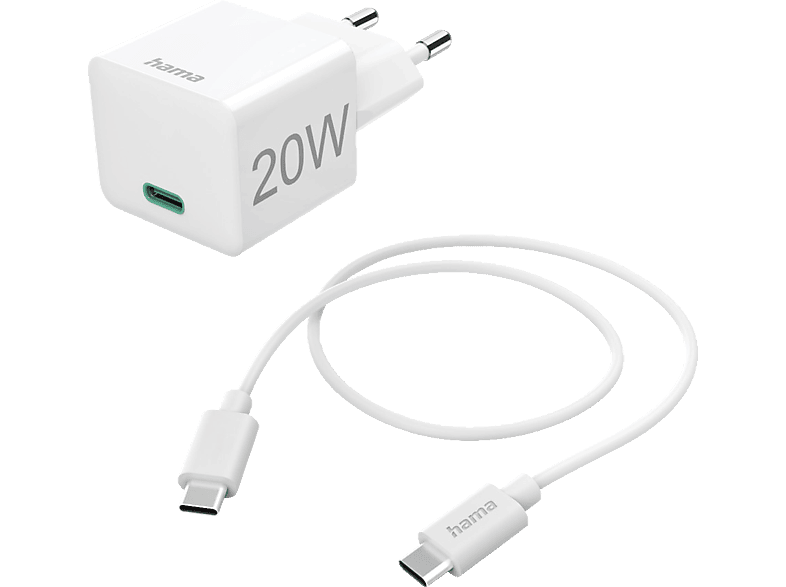 Thumbnail - HAMA USB-C Mini-Ladegerät Universal, Weiß