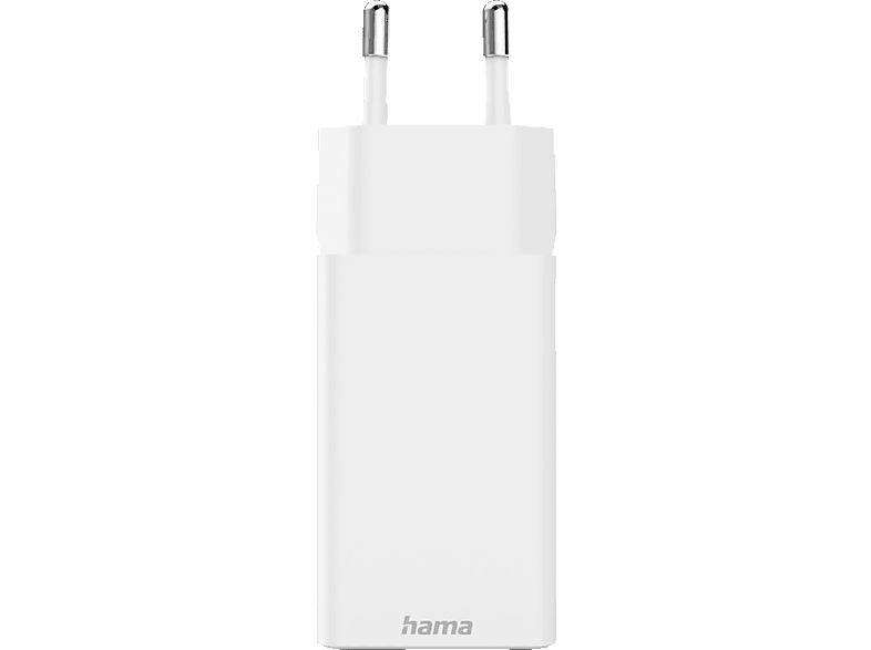 HAMA USB-C / USB-A Mini-Ladegerät Universal, Weiß