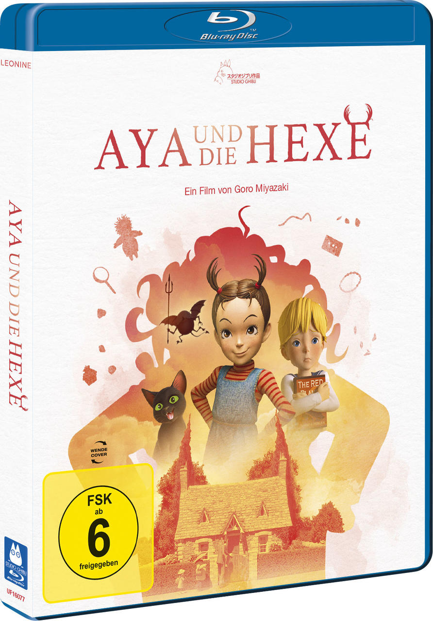Eine Blu-ray-Disc-Hülle mit einem Cartoon-Bild eines Mädchens mit einer Katze und einem Jungen.