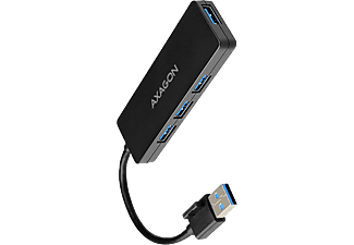 AXAGON USB 3.2 Gen1 vékony 4 portos USB HUB, fekete (HUE-G1A)