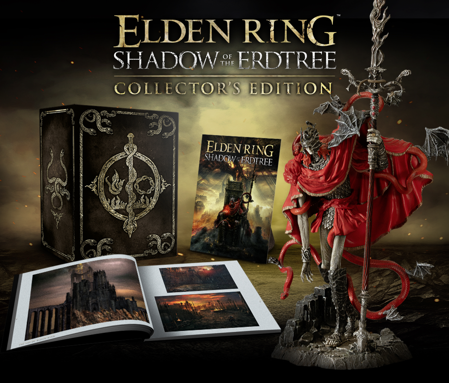 Edición de coleccionista de Elden Ring. Incluye juego, libro de arte y una estatua.
