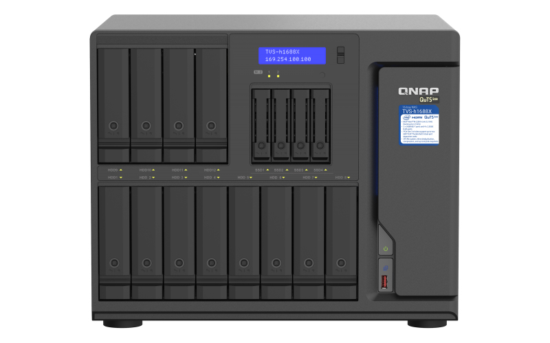 QNAP TVS-H1688X-W1250-32G - Senza disco fisso (HDD, 6 GB, bianco)