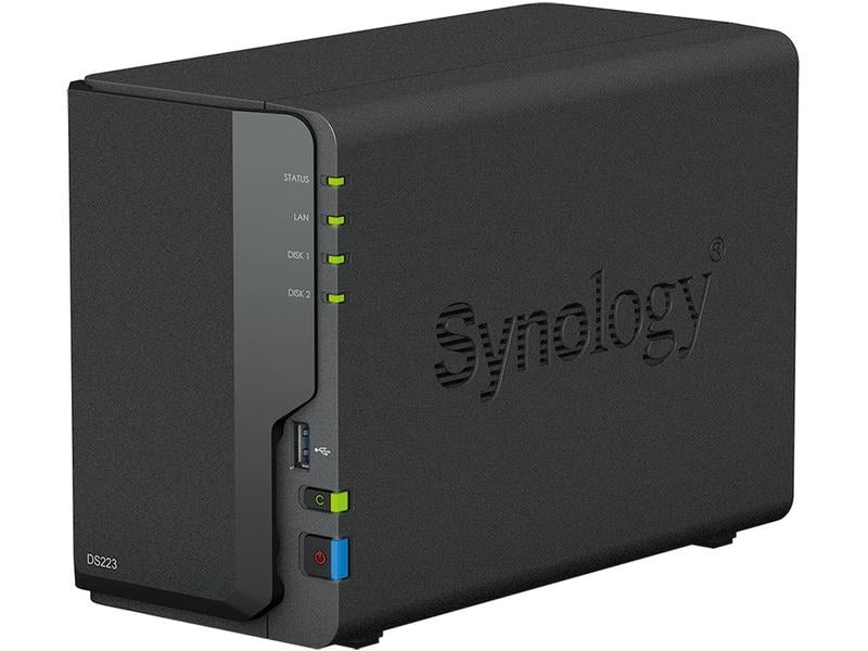 SYNOLOGY DiskStation DS223 - Avec disque dur (HDD, 8 TB, Noir)