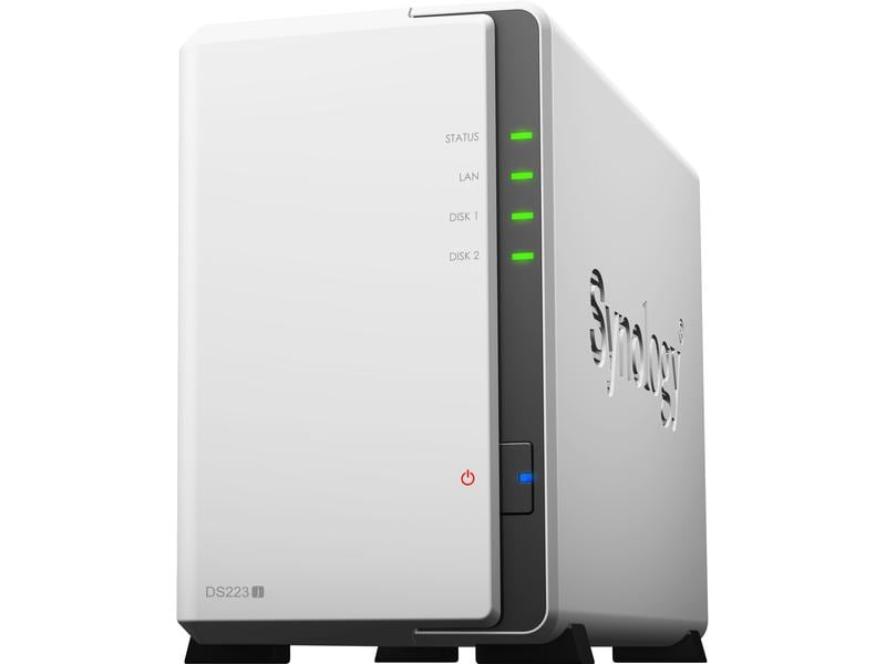 SYNOLOGY DS223j - Avec disque dur (HDD, 8 TB, Blanc)